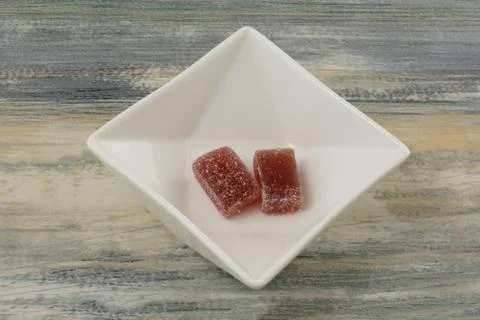 Raspberry fruit jelly candy Foto stock