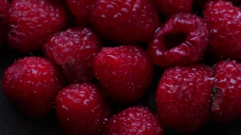 Raspberry fruit, ripe raspberries Stock Footage 288830378
