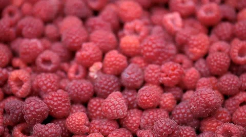Raspberry fruits background Video stock 35521706