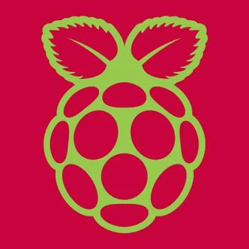 Raspberry green flat silhouette icon Illustrazione stock