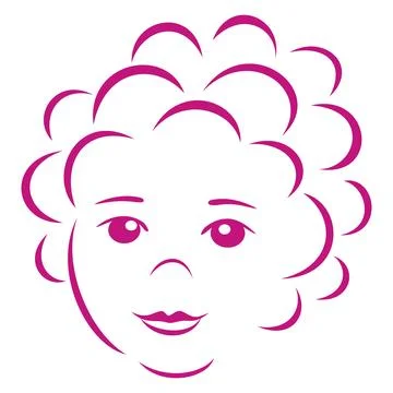 Raspberry with a human face Stock Illustration