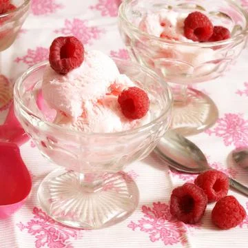 Raspberry Ice Cream Stock Photos