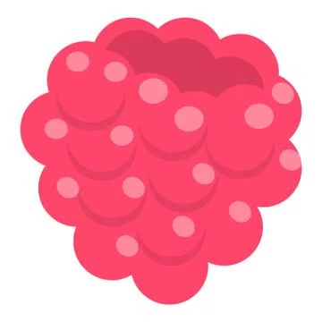 Raspberry icon, flat style Stock Illustration