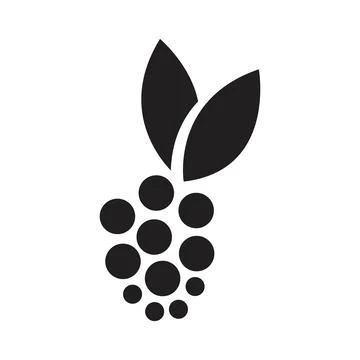 Raspberry icon vector design template Illustrazione stock
