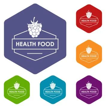 Raspberry icons vector hexahedron Stock Illustration