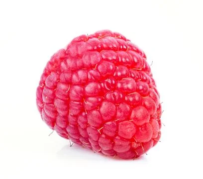 Raspberry isolated on white background. full depth of field Stock Photos