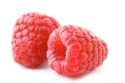 Raspberry isolated on white background Stock Photos