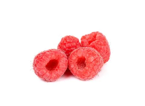 Raspberry isolated on the white background Stock Photos