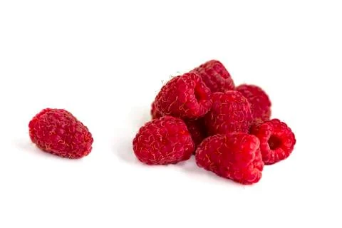 Raspberry isolated on white background. Stock Photos