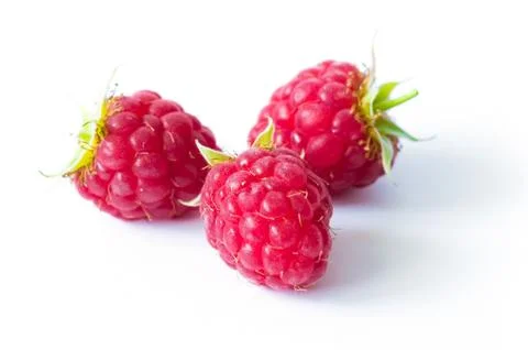 Raspberry isolated on white background Stock Photos