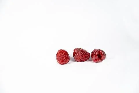 Raspberry Isolated on White Background Stock Photos