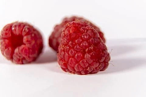 Raspberry Isolated on White Background Stock Photos