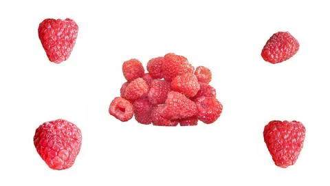 Raspberry isolated on white background Stock Photos