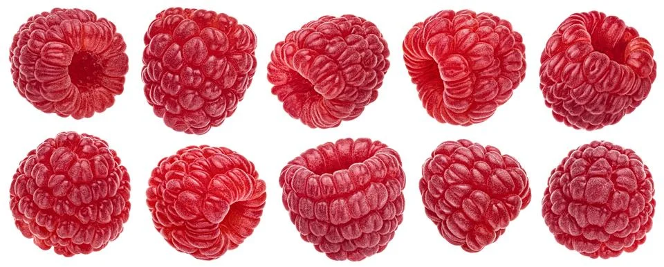 Raspberry isolated on white background Stock Photos