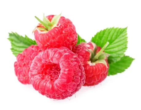Raspberry isolated on white Stock Photos