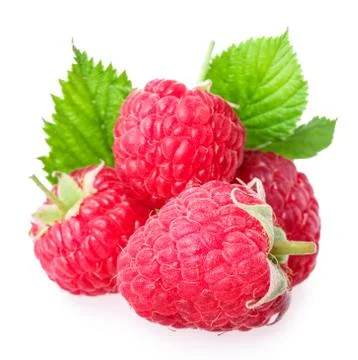 Raspberry isolated on white Stock Photos