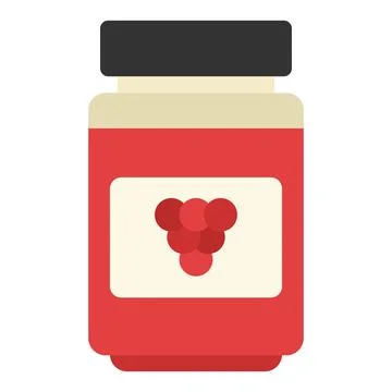 Raspberry jam flat clipart vector illustration Illustrazione stock