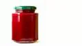 raspberry jam in hexagonal jar HD Footage