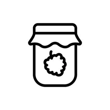 Raspberry jam icon vector. Isolated contour symbol illustration Stock Illustration