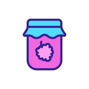 Raspberry jam icon vector. Isolated contour symbol illustration Stock Illustration