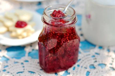 Raspberry Jam Stock Photos