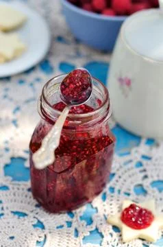 Raspberry Jam Stock Photos