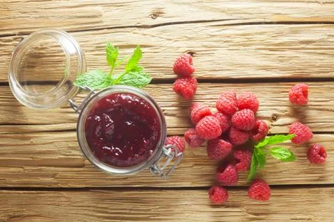 Raspberry Jam Stock Photos