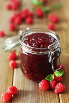 Raspberry Jam Stock Photos