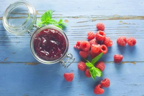Raspberry Jam Stock Photos