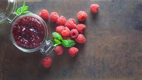 Raspberry Jam Stock Photos