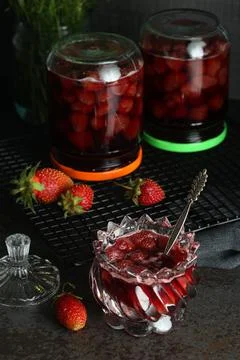 Raspberry jam Stock Photos