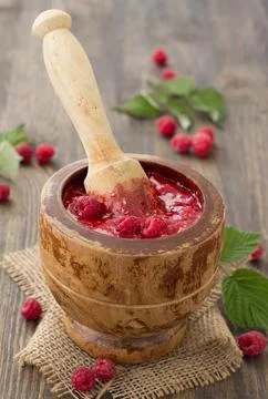 Raspberry jam Stock Photos