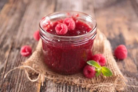 Raspberry jam Stock Photos