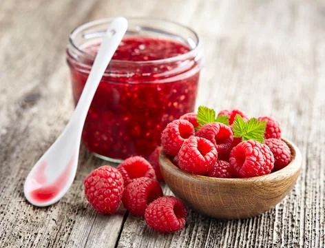 Raspberry jam Stock Photos