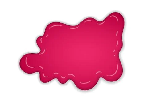 Raspberry jam. Sweet raspberries splash isolated white background. Fruit stra Stock Illustration