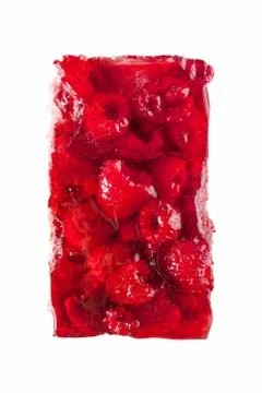 Raspberry jelly cake Stock Photos
