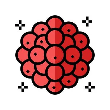 Raspberry jelly candy gummy color icon vector illustration 스톡 일러스트
