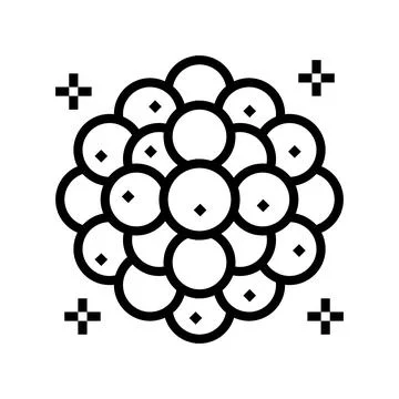 Raspberry jelly candy gummy line icon vector illustration Stock Illustration