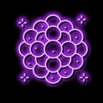 Raspberry jelly candy gummy neon glow icon illustration Stock Illustration