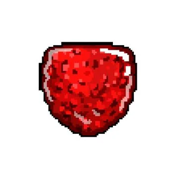 Raspberry jelly candy pixel art vector illustration イラスト素材
