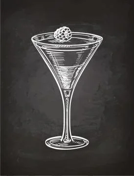 Raspberry jelly chalk sketch Stock Illustration