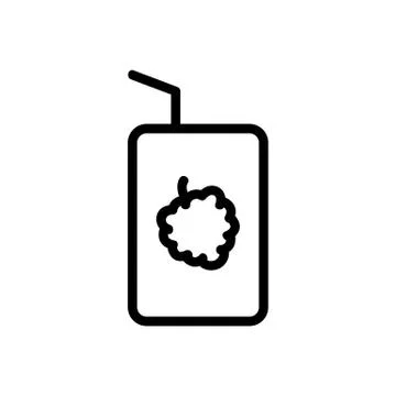 Raspberry juice fresh vector icon. Isolated contour symbol illustration Stock Illustration