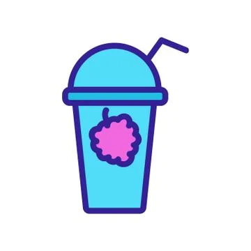 Raspberry juice icon vector. Isolated contour symbol illustration Stock Illustration
