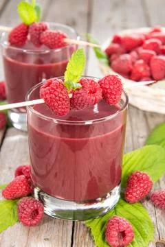 Raspberry juice Foto stock