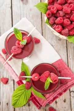 Raspberry juice Stock Photos
