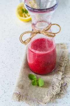 Raspberry juice Stock Photos