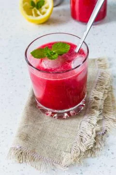 Raspberry juice Stock Photos