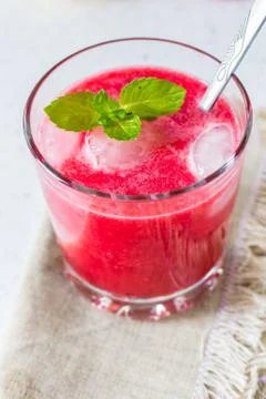 Raspberry juice Stock Photos
