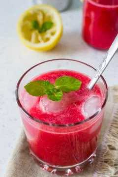 Raspberry juice Stock Photos