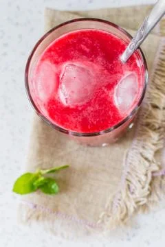 Raspberry juice Stock Photos